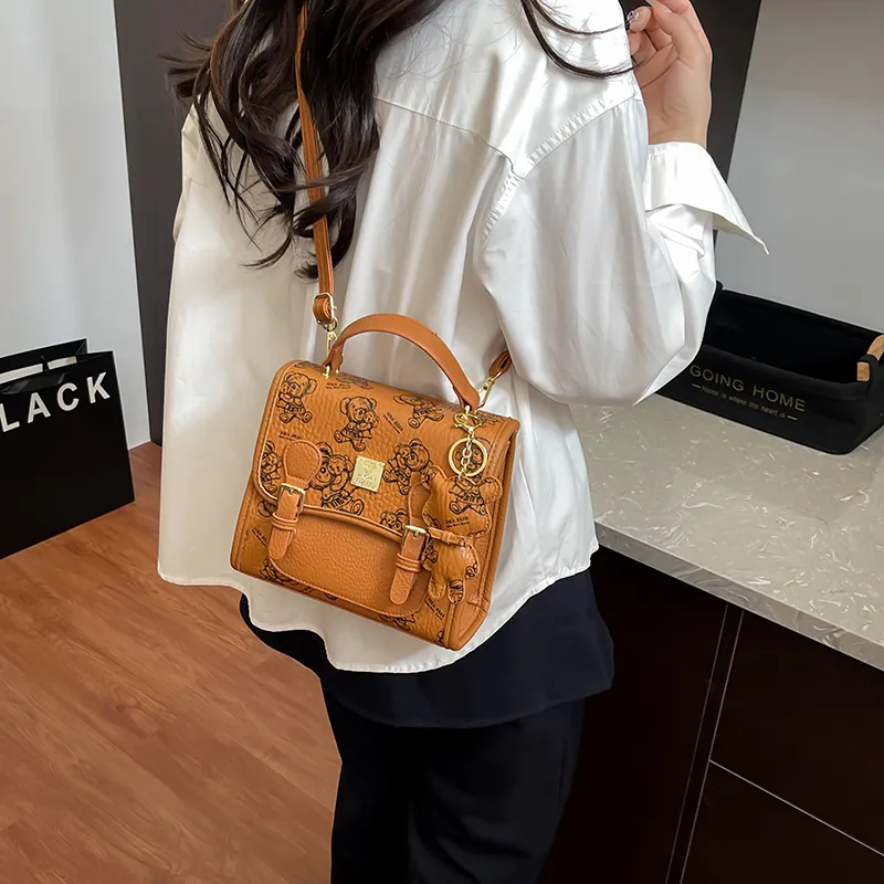 Miss Angel PU Backpack Women's White/Pink/Brown-14