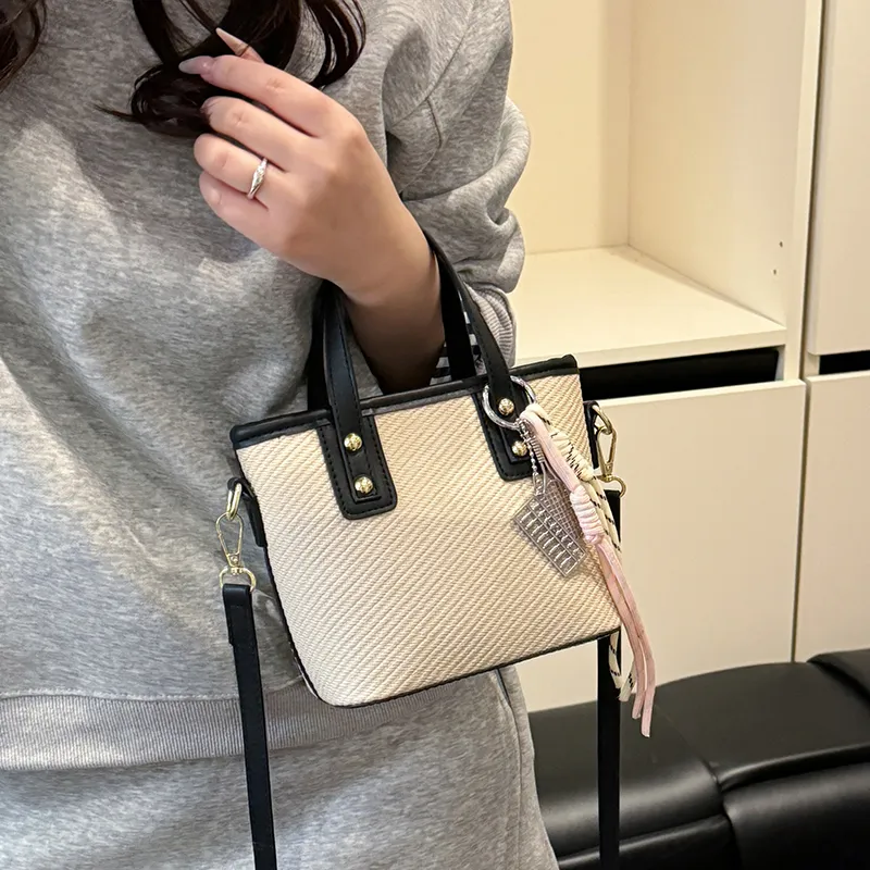 Miss Angel PU Crossbody One Shoulder Handbag Women's Black, Pink, Khaki, Blue, Brown-4