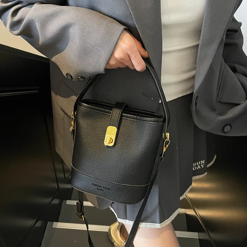 Miss Angel PU Shoulder Bag, Crossbody Bag, Handbag Women's Black/Yellow/Khaki/Pink-3