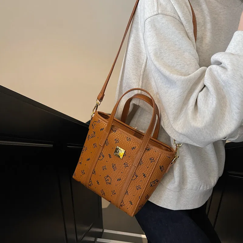 Miss Angel PU Crossbody Handbag Women's Pink/Brown-3
