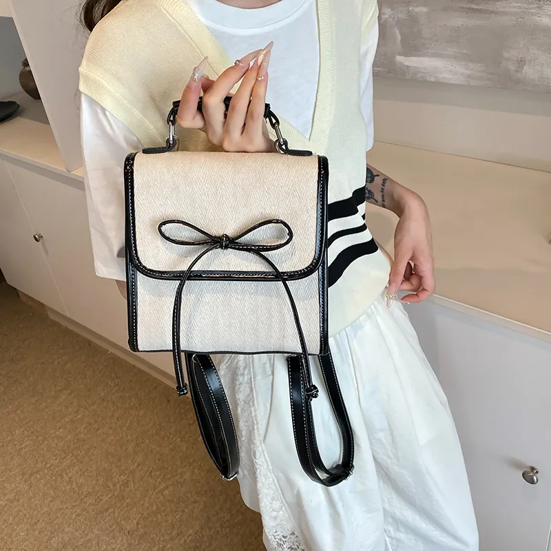 Miss Angel PU Backpack Women's White-4