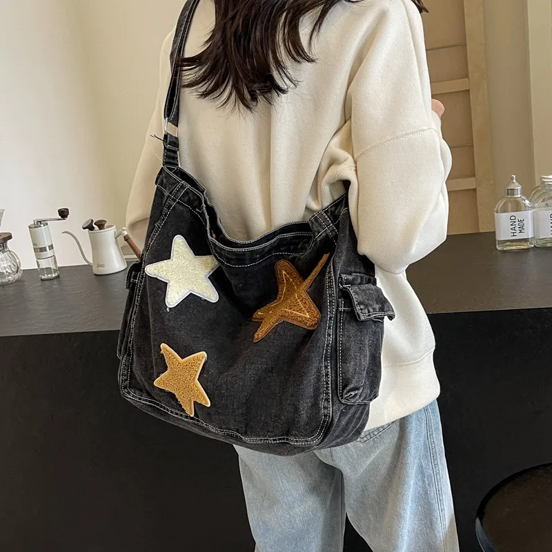 Miss Angel Denim Shoulder Bag Crossbody Bag Regular Women's Multicolor-8