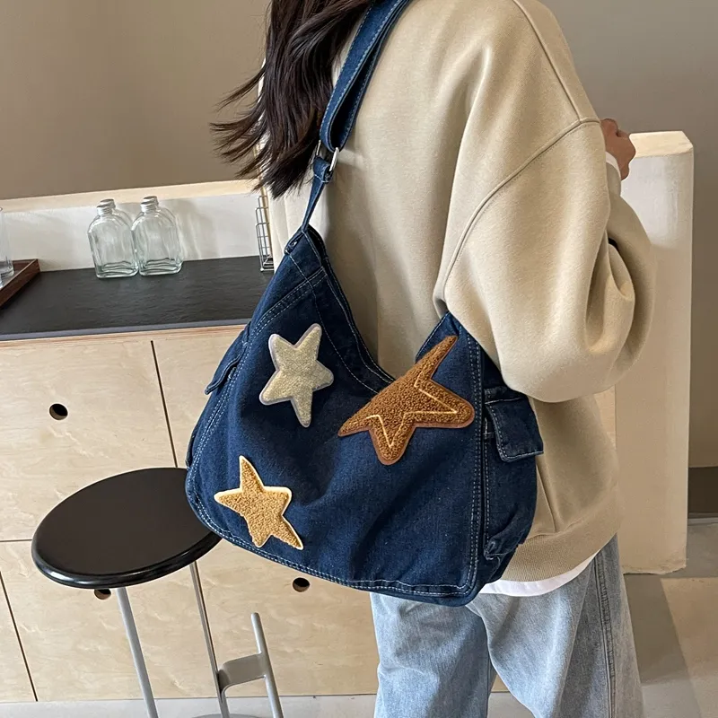Miss Angel Denim Shoulder Bag Crossbody Bag Regular Women's Multicolor-12