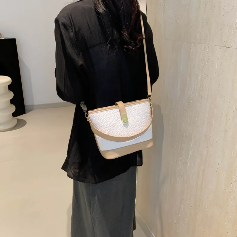 Miss Angel PU Bucket Bag, One Shoulder Handbag Women's Multicolor-18