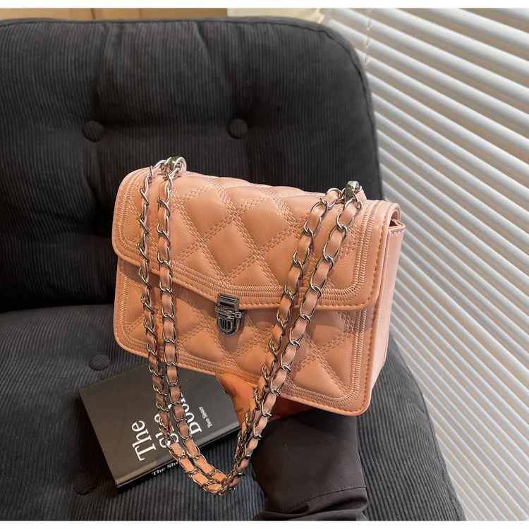 Miss Angel PU Crossbody Bag Women's Black/Beige/Green/Pink/Khaki-13