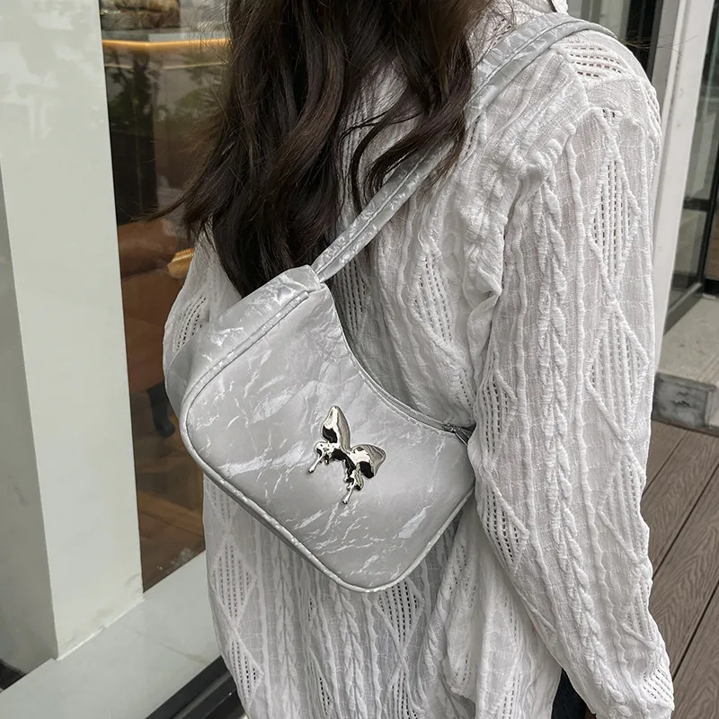 Miss Angel PU Shoulder Bag, Crossbody Bag Regular Women's Silver/Black/Ivory/Pink/Light Blue-3
