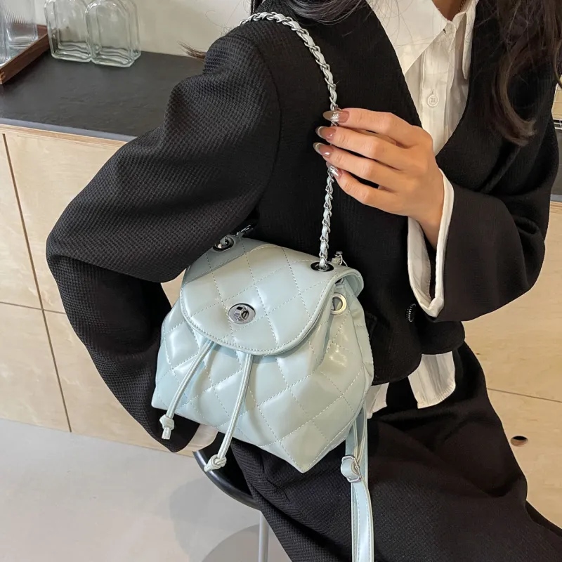 Miss Angel PU Backpack Women's White/Silver-20
