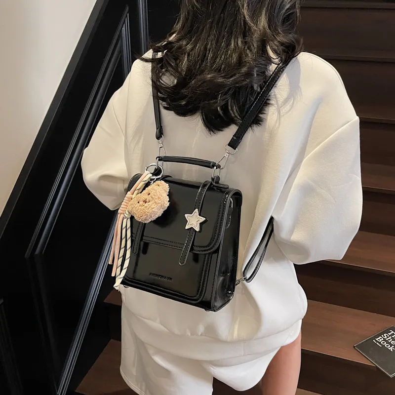 Miss Angel PU Backpack Women's White/Khaki/Yellow/Ecru/Silver-13