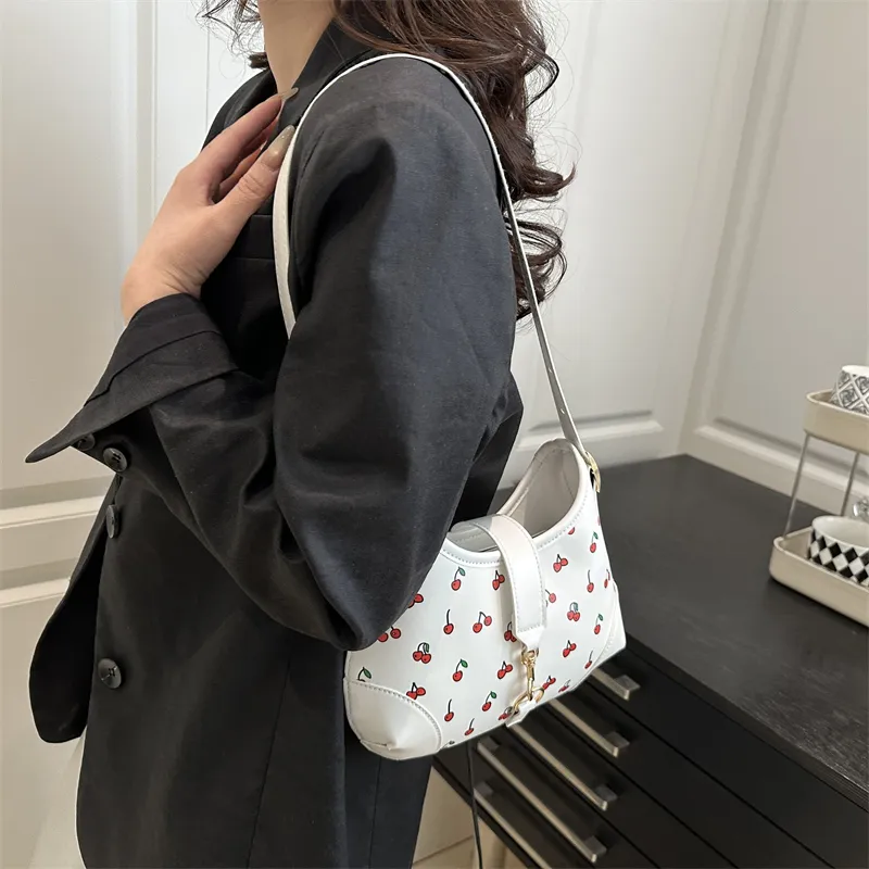 Miss Angel PU Crossbody Bag Women's White/Black/Red-7