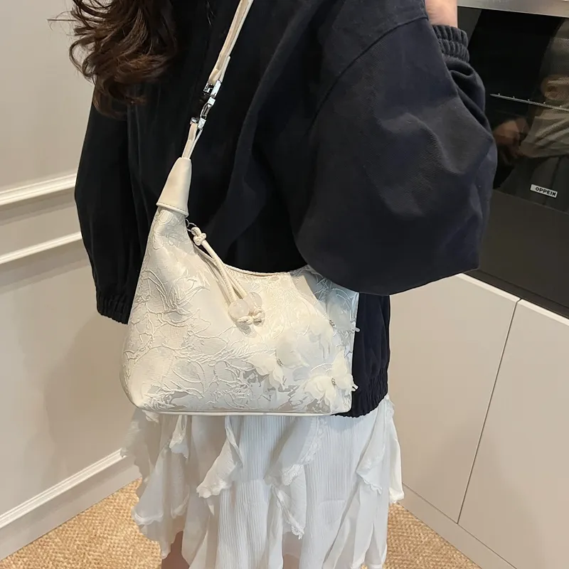 Miss Angel Fabric Handbag Regular Women's Blue/White/Pink-7