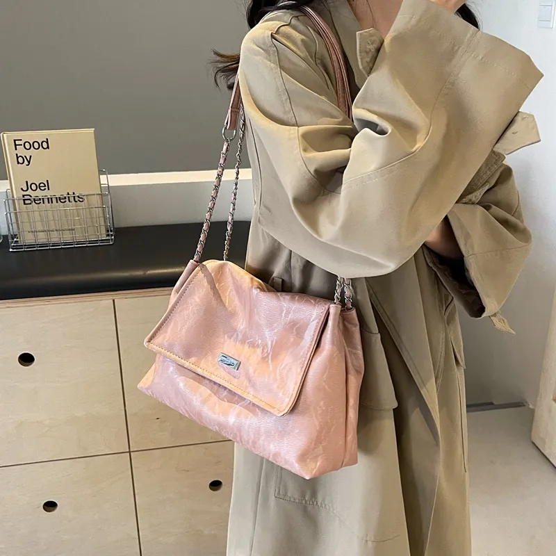 Miss Angel PU Shoulder Bag Women's White/Black/Gray/Pink-25