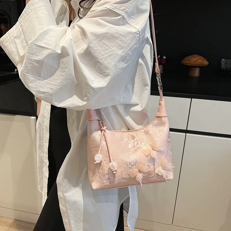 Miss Angel Fabric Handbag Regular Women's Blue/White/Pink-16