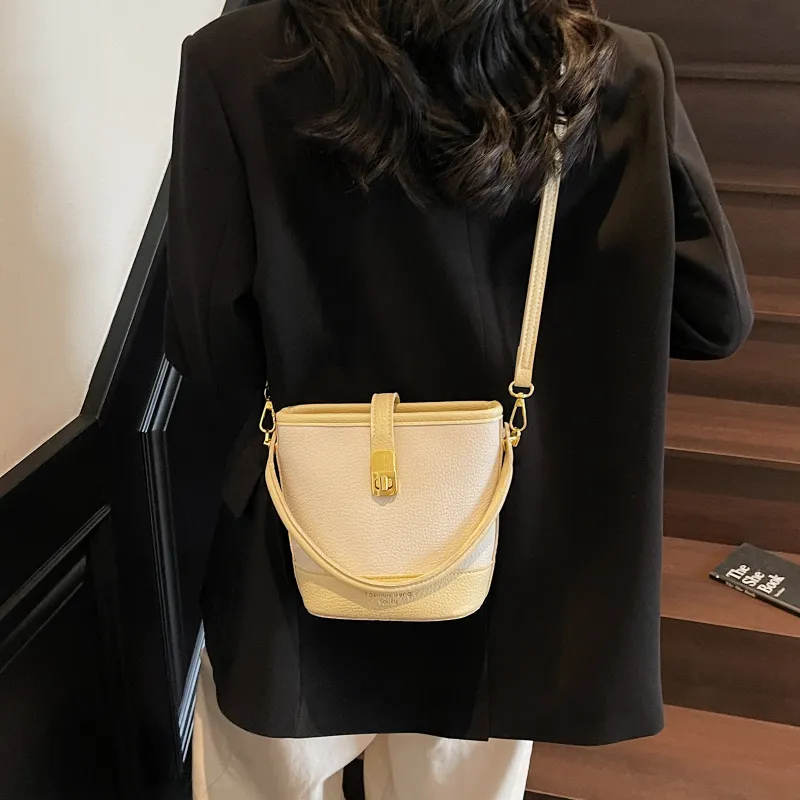 Miss Angel PU Shoulder Bag, Crossbody Bag, Handbag Women's Black/Yellow/Khaki/Pink-9