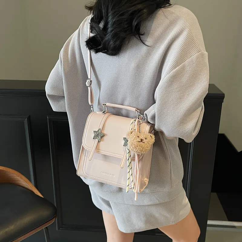 Miss Angel PU Backpack Women's White/Khaki/Yellow/Ecru/Silver-4
