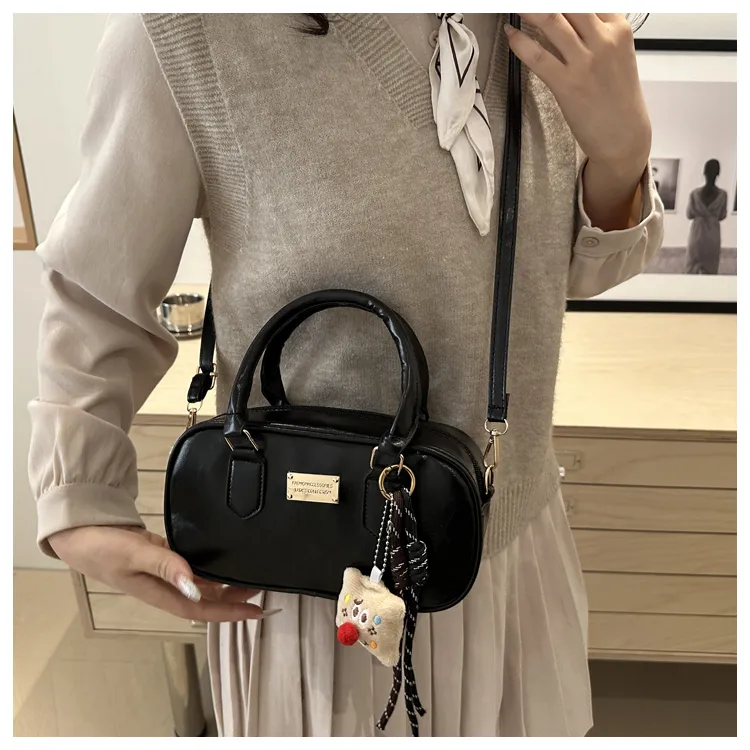 Miss Angel PU Crossbody One Shoulder Handbag Regular Women's Black/Red/Coffee/Brown-1