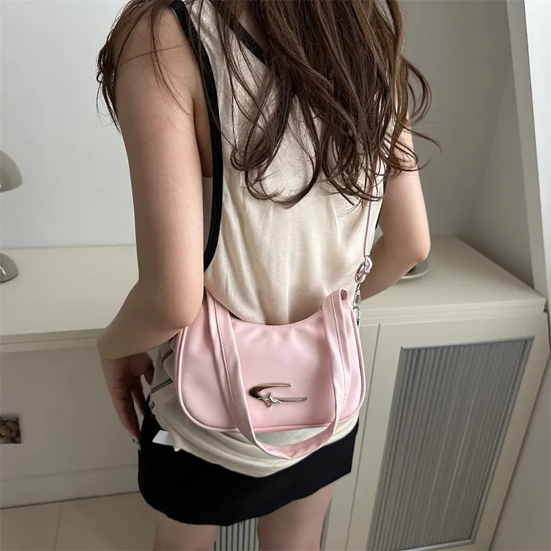 Miss Angel PU Handbag, Crossbody Bag, Shoulder Bag Women's White Silver Black Pink-14