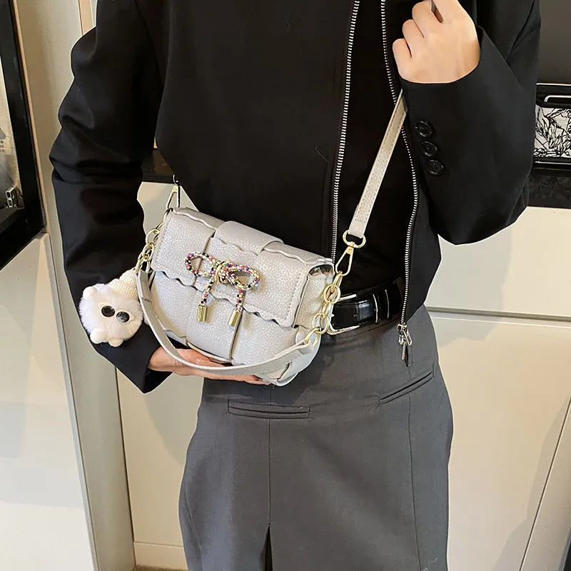 Miss Angel PU Handbag, Crossbody Bag, Shoulder Bag Women's Black Pink White Silver-4