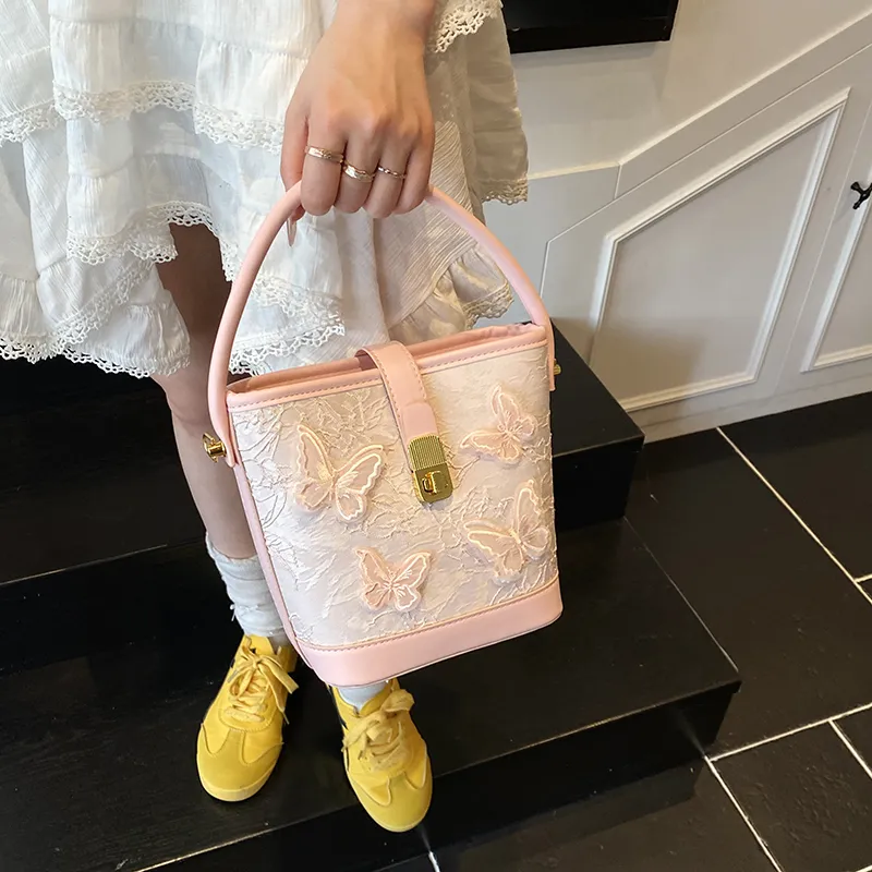 Miss Angel PU Crossbody One Shoulder Handbag Regular Women's Pink/White-19