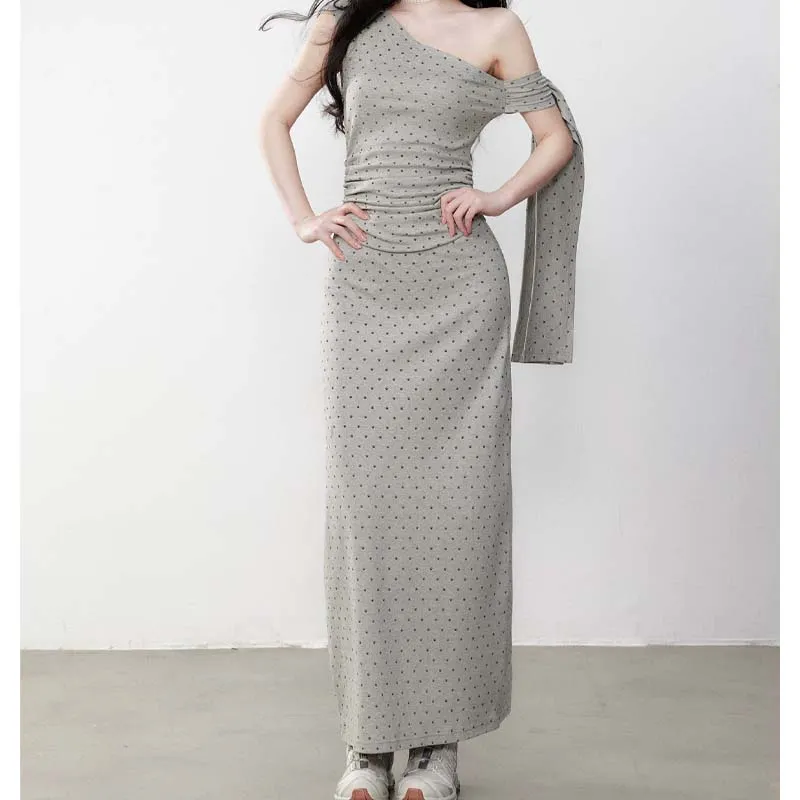 TURN UP Sleeveless Dress Women's Gray-2