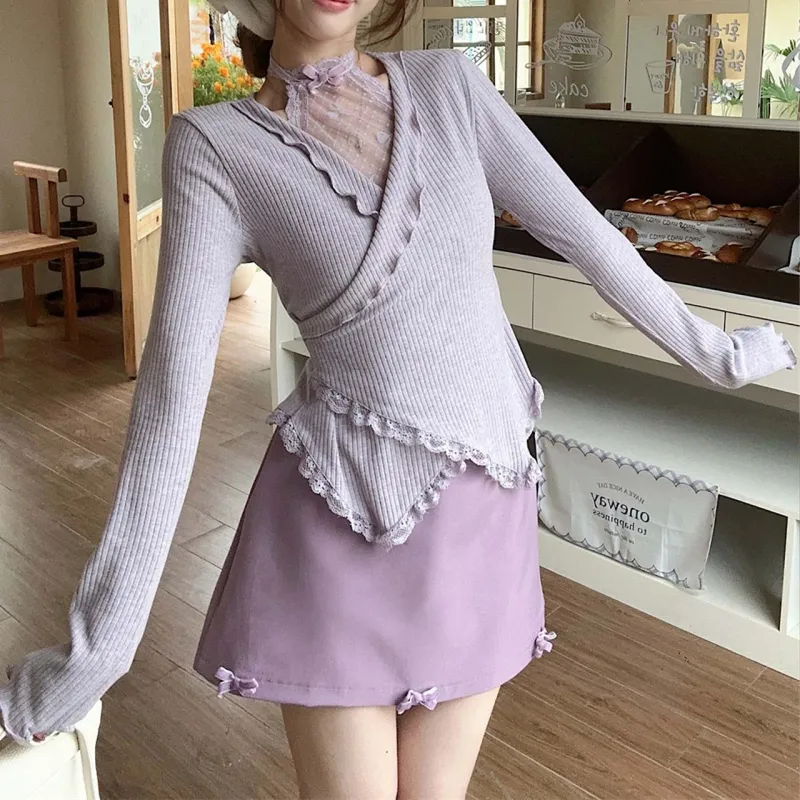 TURN UP Skirt Set Women's Purple-3