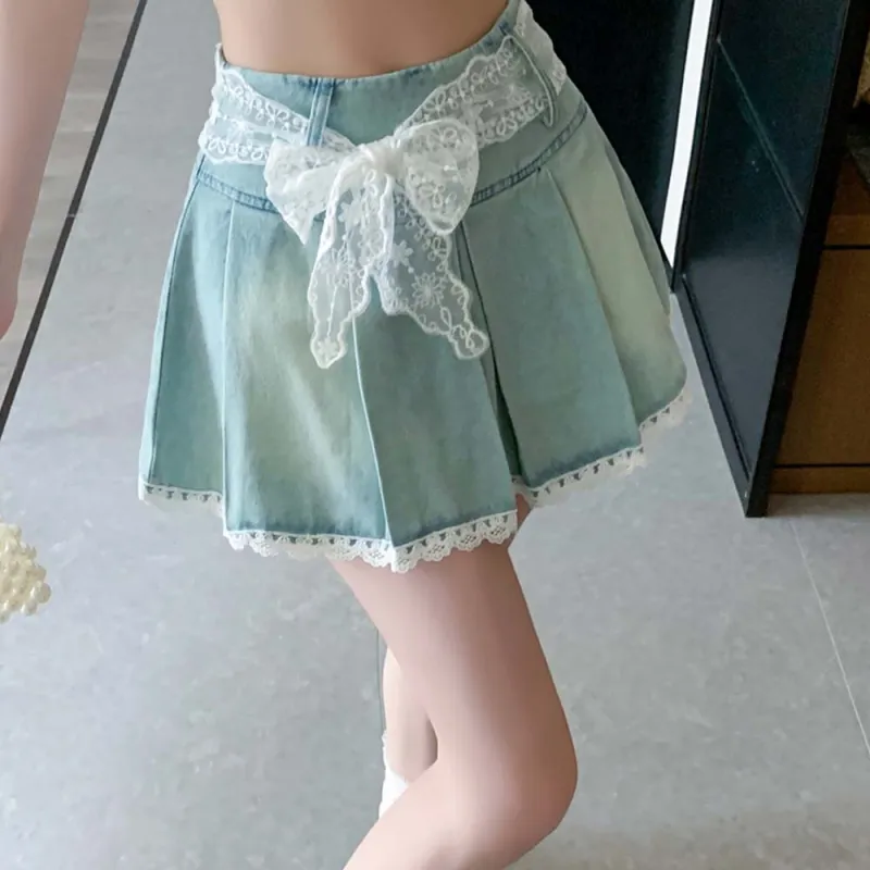 TURN UP Denim Short Skirts Women's-5