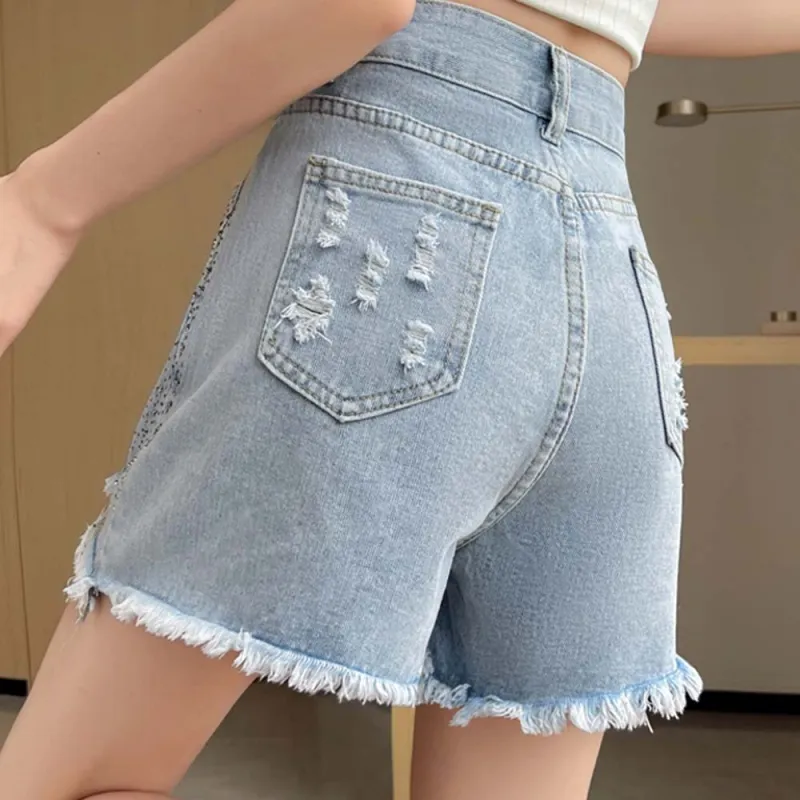 TURN UP Denim Shorts Women's-3