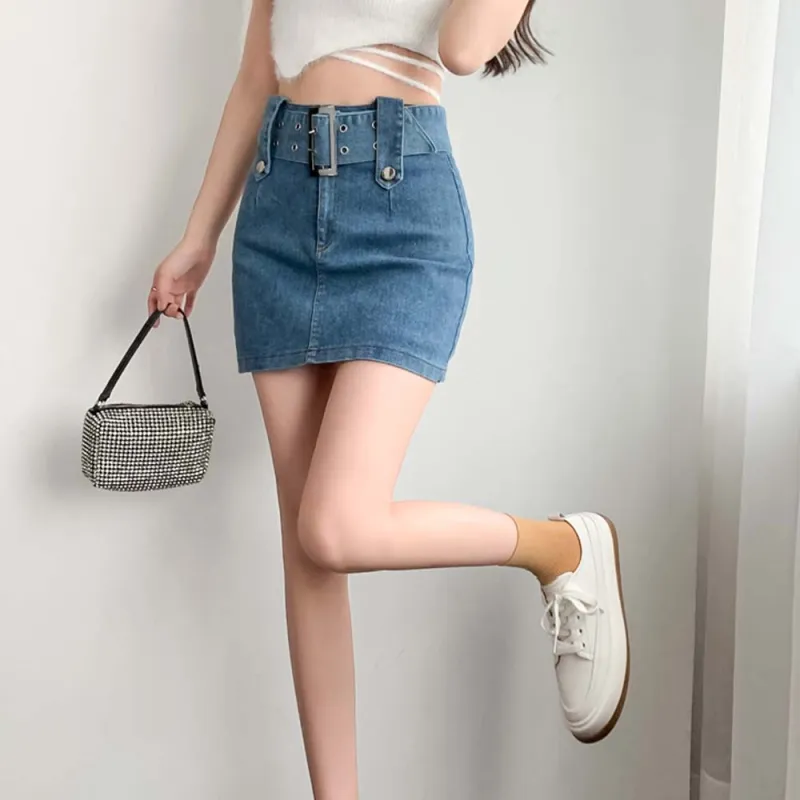 TURN UP Denim Short Skirts Women's-4