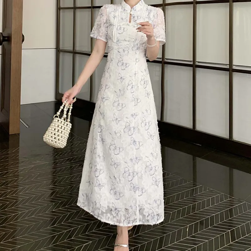 / Short Sleeved Dresses Women's Multicolor Long+Bowknot Hair Tie Comes With-2