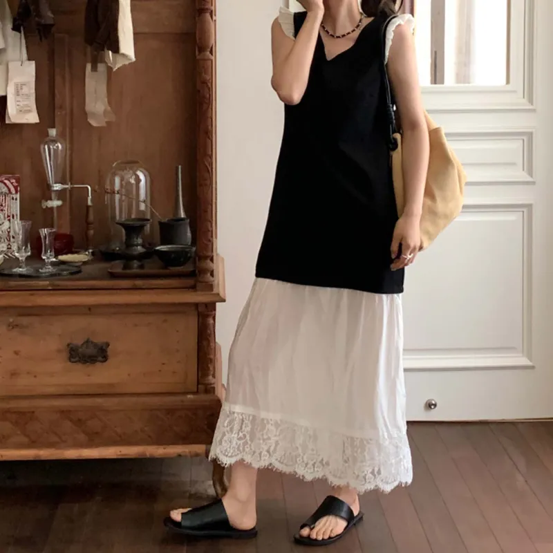 TURN UP Short Sleeved Dress Women's Black White+Bowknot Hair Tie Comes With-6