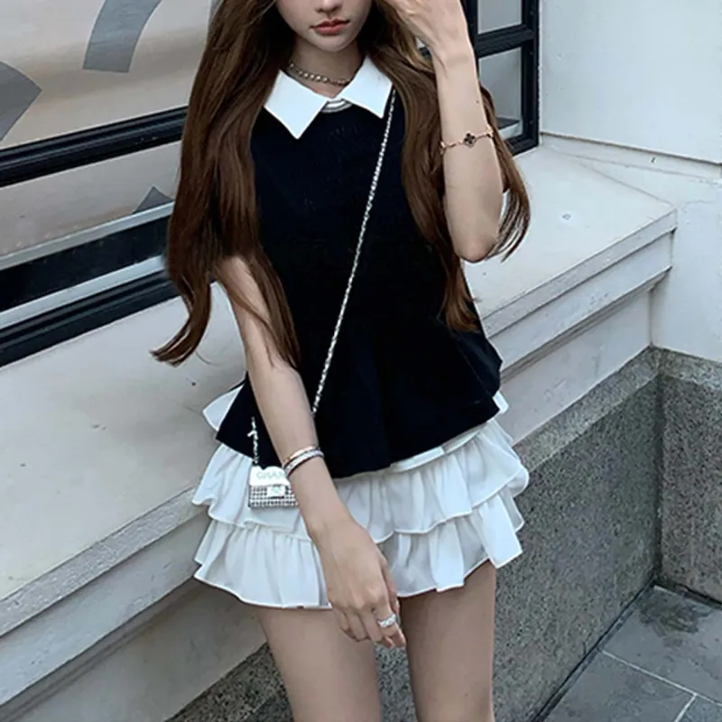 TURN UP Two Piece Skirt Sets Women's-3