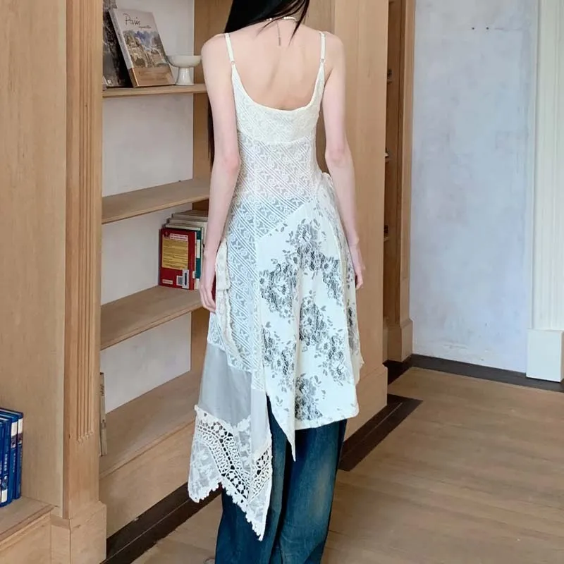 TURN UP Slip Dress Women's White+Bowknot Hair Tie Comes With-2