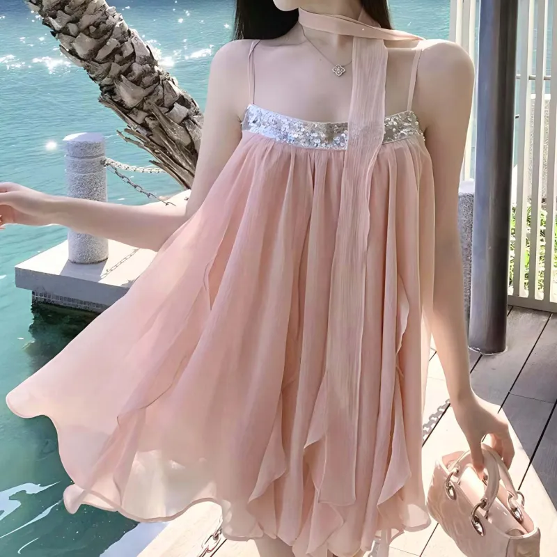 TURN UP Slip Dresses Women's Pink-1