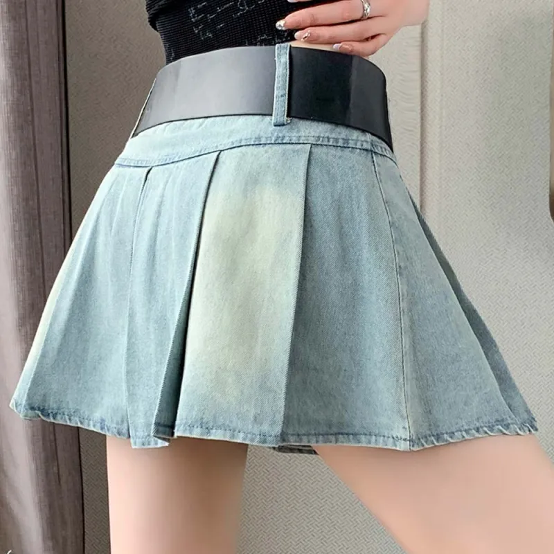 TURN UP Denim Short Skirts Women's-4