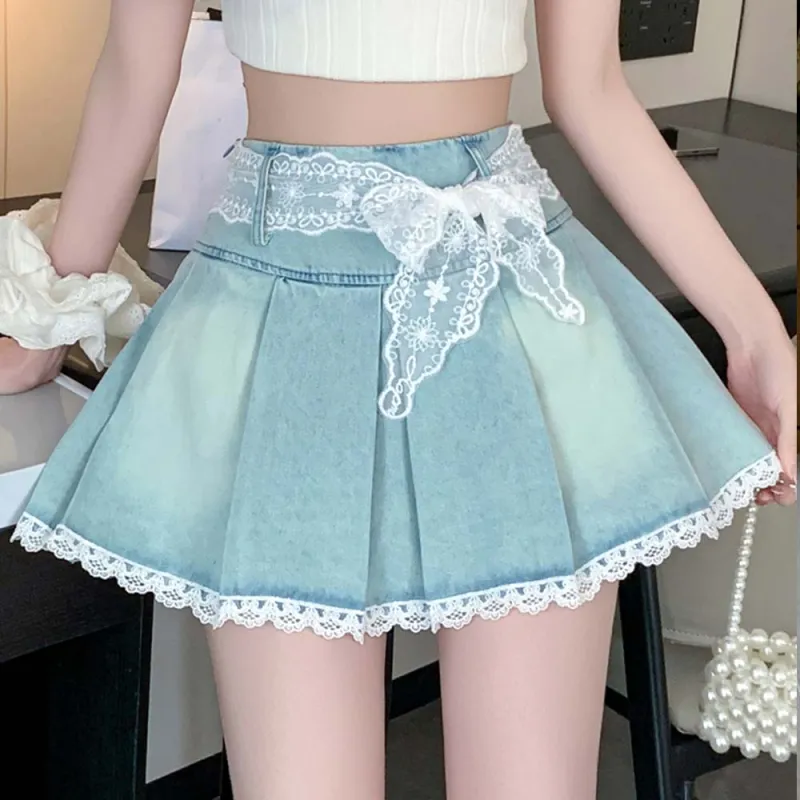TURN UP Denim Short Skirts Women's-3