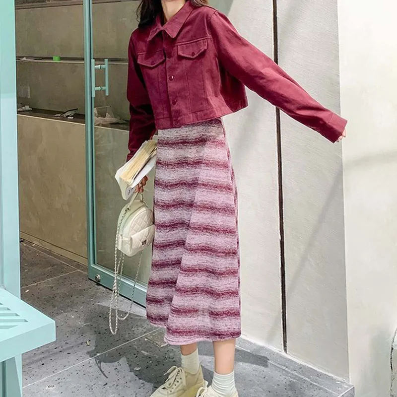 TURN UP Two Piece Skirt Sets Women's-4