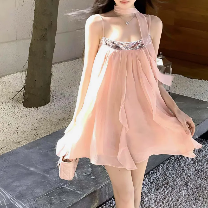 TURN UP Slip Dresses Women's Pink-2