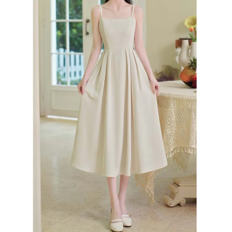 TURN UP Skirt Set Women's Apricot Two Piece Set+Bowknot Hair Tie Includes-5