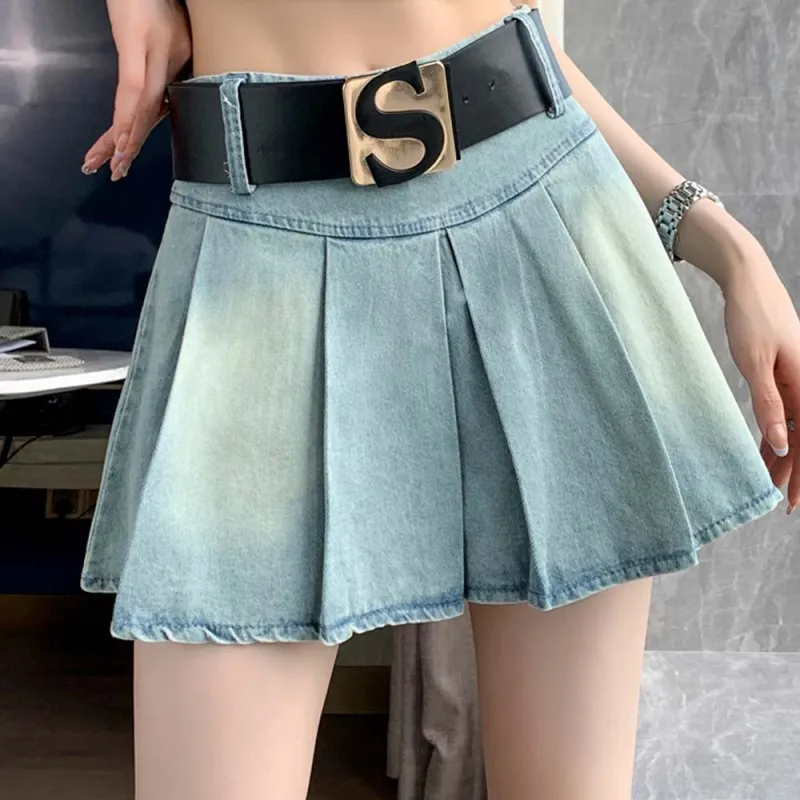 TURN UP Denim Short Skirts Women's-2