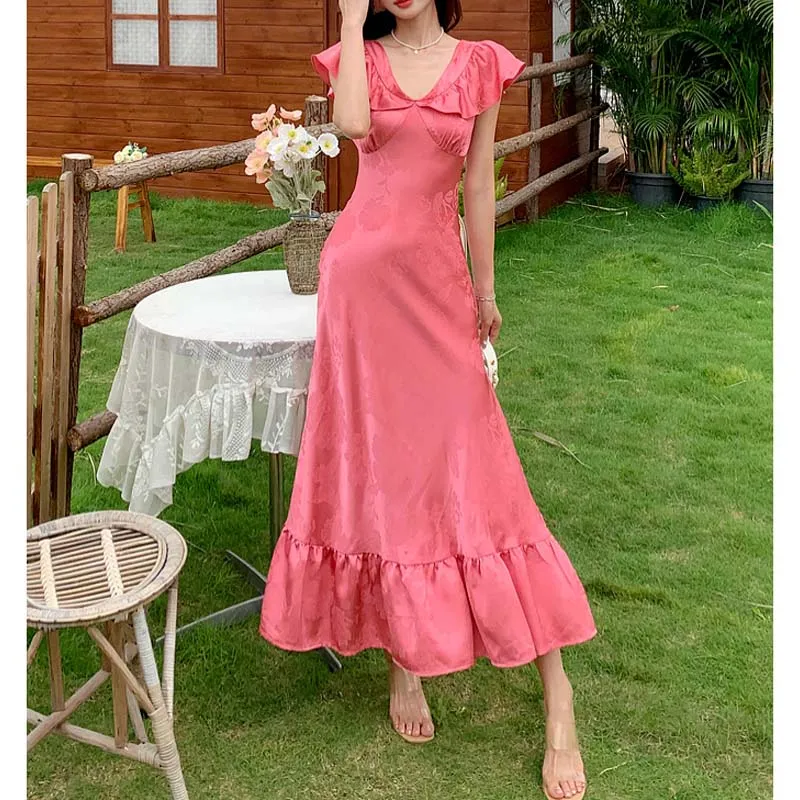 TURN UP Short Sleeved Dress Women's Plum+Bowknot Hair Tie Comes With-6