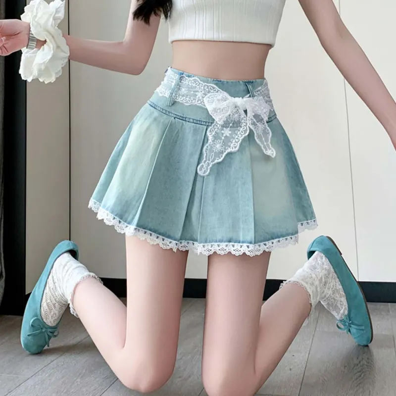 TURN UP Denim Short Skirts Women's-6