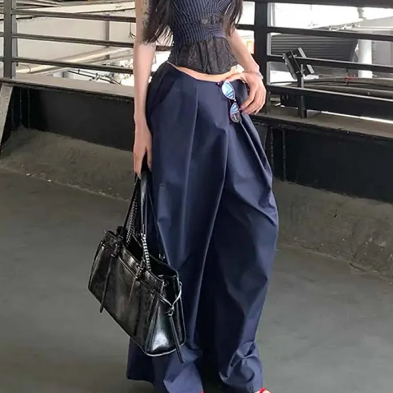TURN UP Casual Suit Women's Navy Blue Two Piece Set-6