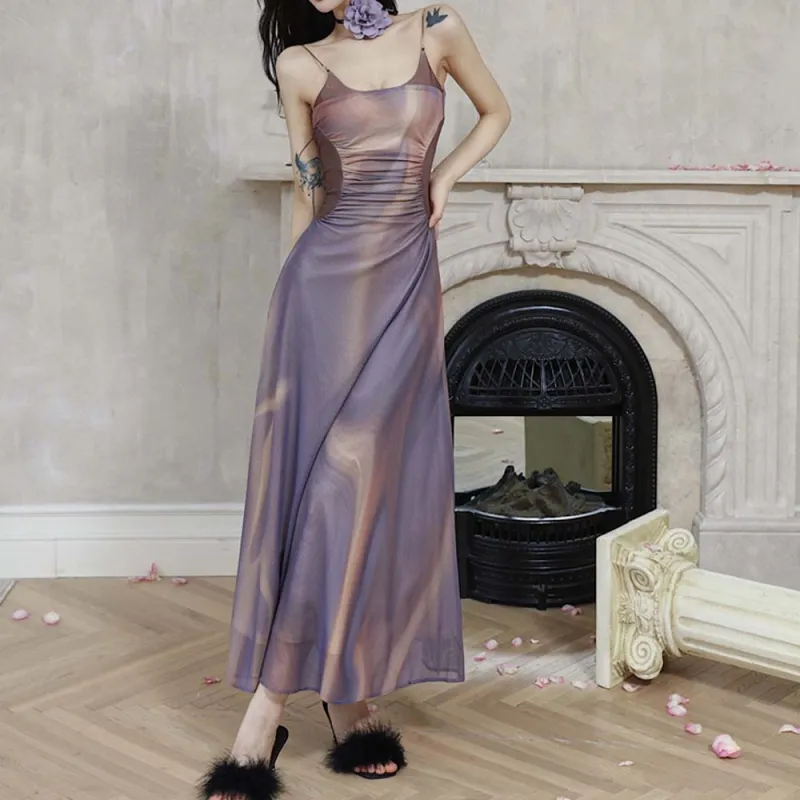 TURN UP Slip Dresses Women's Purple+Bowknot Hair Tie Comes With-5