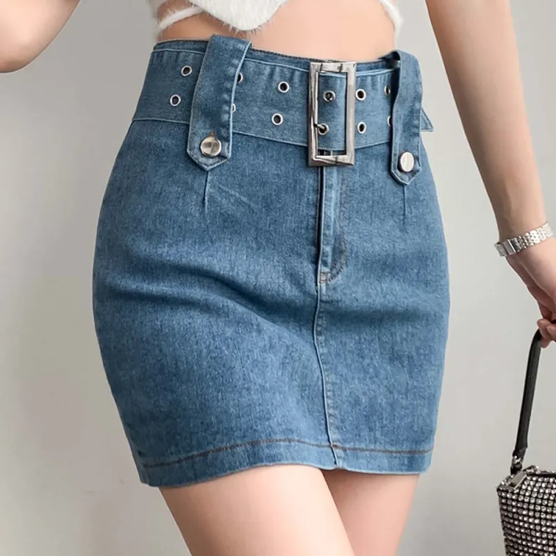 TURN UP Denim Short Skirts Women's-2