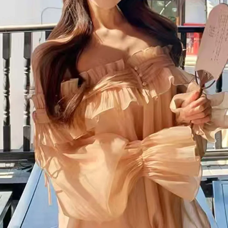 TURN UP Long Sleeved Dresses Women's-11