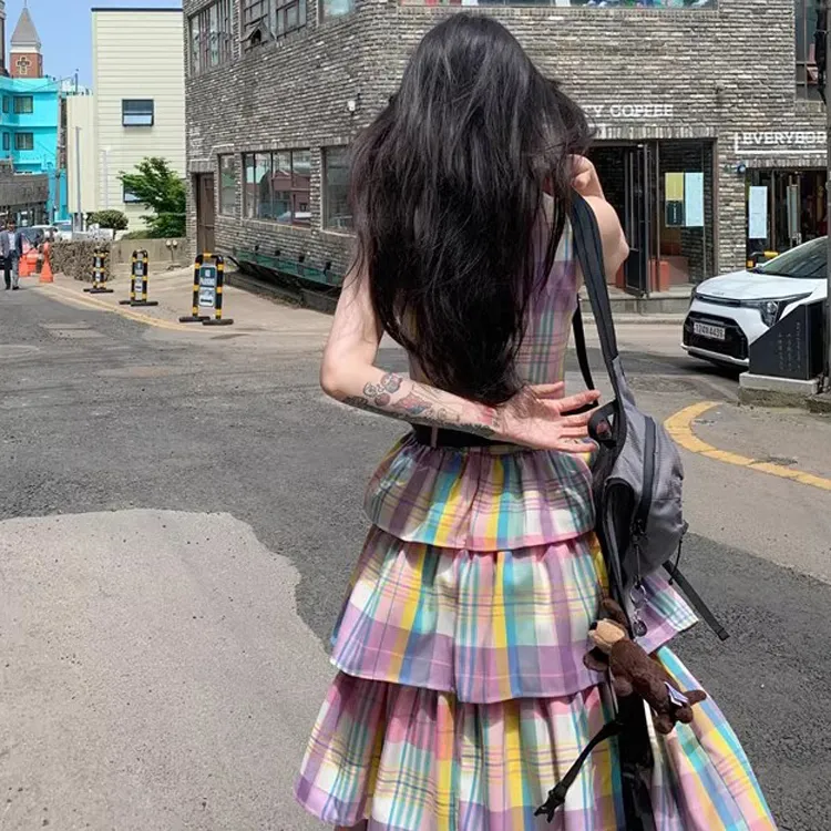 TURN UP Short Sleeved Dresses Women's Rainbow-1