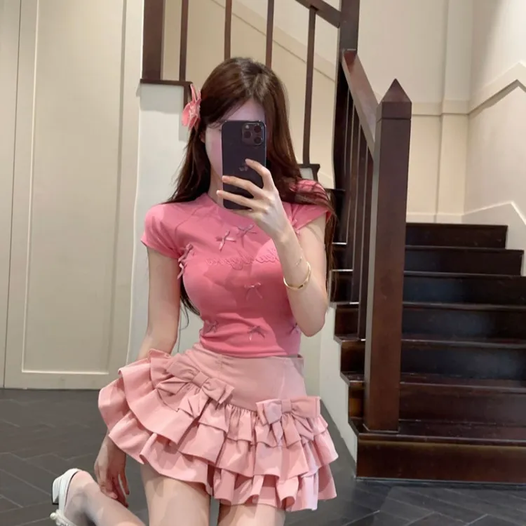 TURN UP Two Piece Skirt Sets Women's-3