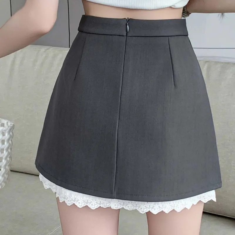 TURN UP Casual Short Skirts Women's-5