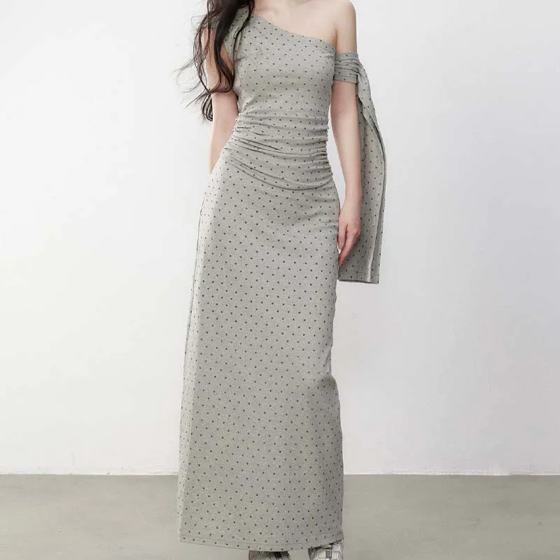 TURN UP Sleeveless Dress Women's Gray-5