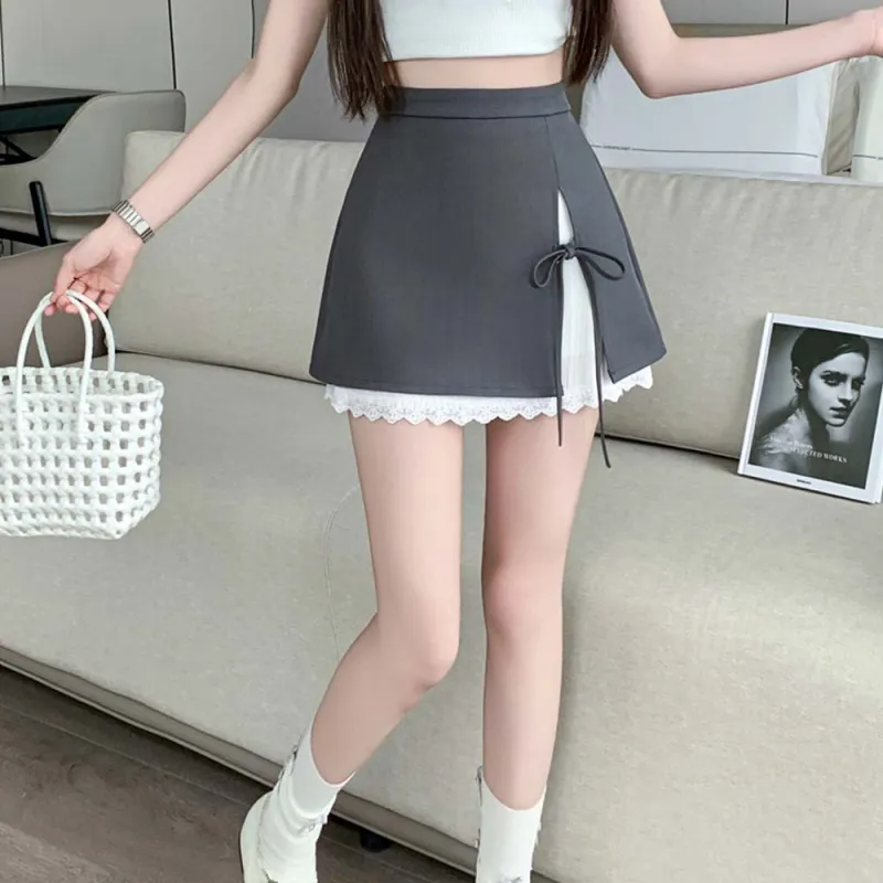 TURN UP Casual Short Skirts Women's-3