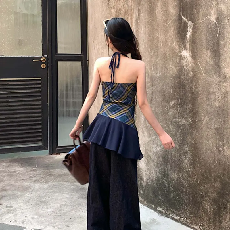 TURN UP Slip Dress Women's Yellow Green+Bowknot Hair Tie Comes With-5